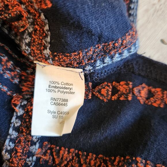 Madewell Scoop Neck Embroidered Fringe Tank Top Size Small - Picture 6 of 9